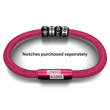Load image into Gallery viewer, Alcohol Change UK OceanYarn NOTCH Bracelet - Hot Pink