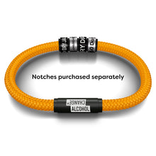 Load image into Gallery viewer, Alcohol Change UK OceanYarn NOTCH Bracelet - Apricot