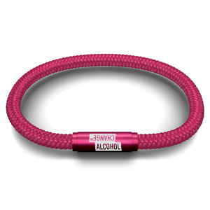 Alcohol Change UK OceanYarn NOTCH Bracelet - Hot Pink