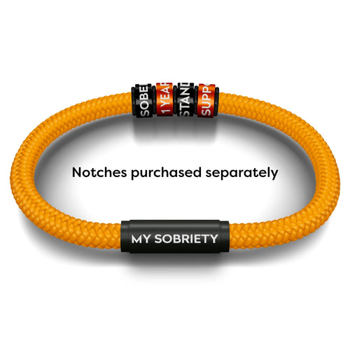My Sobriety OceanYarn NOTCH Bracelet - Apricot