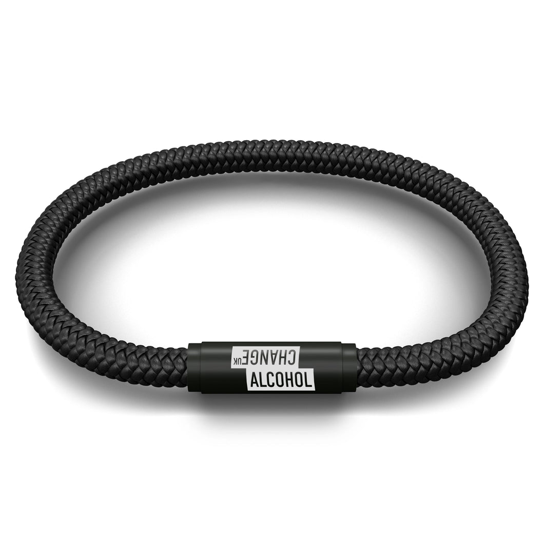 Alcohol Change UK Cord NOTCH Bracelet - Black