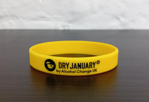 The Dry January® challenge wristband - yellow