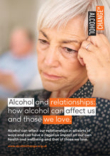 Load image into Gallery viewer, &#39;Alcohol and relationships&#39; poster set (pack of 8)